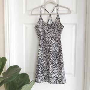 Outdoor Voices Exercise Dress in Snow Leopard